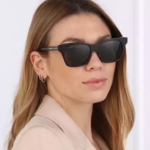 NEW GUCCI BLACK WOMEN CAT EYE SUNGLASSES GUCCI - Picture 2 of 12